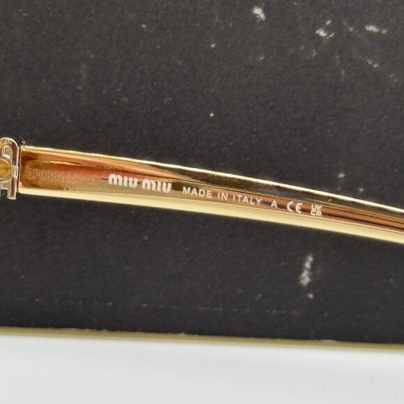 NEW MIU MIU MUA55S 5AK10R SUNGLASSES GOLD WOMEN MU A55S, SMU A55 main image 8
